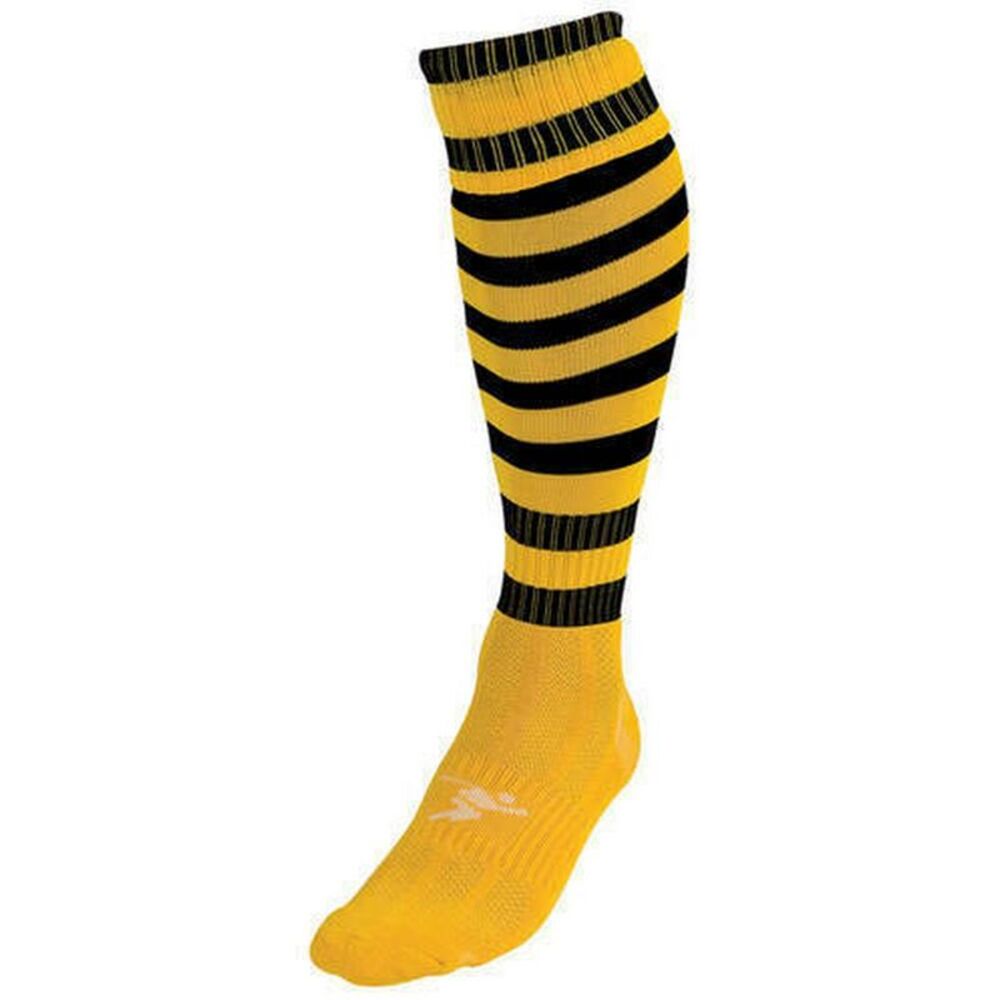 Precision Childrens/Kids Pro Hooped Soccer Socks / Gold/Black